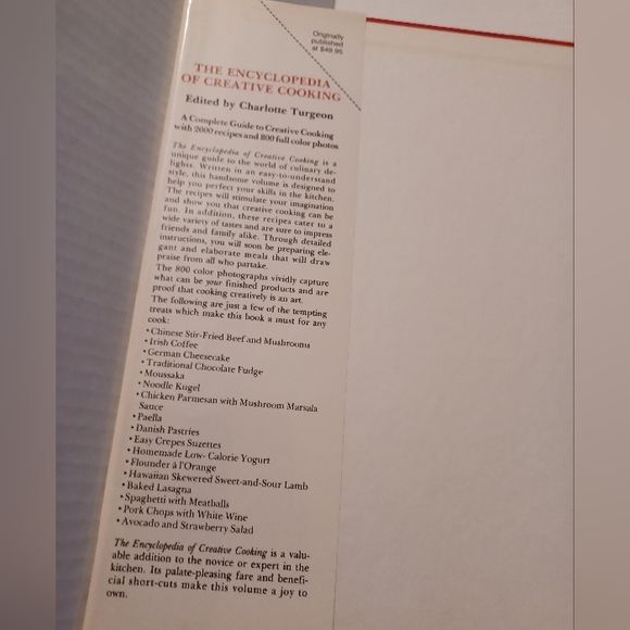 4/$40 Creative Cooking Encyclopedia - Hardcover With Book Jacket - Picture 3 of 9